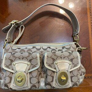 Coach Legacy Signature Bag  In Gold